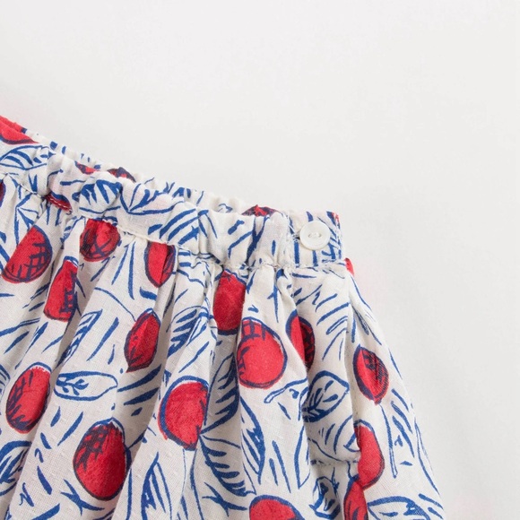 Bonpoint Lilo Cherry Print Pleated Skirt - Picture 3 of 9